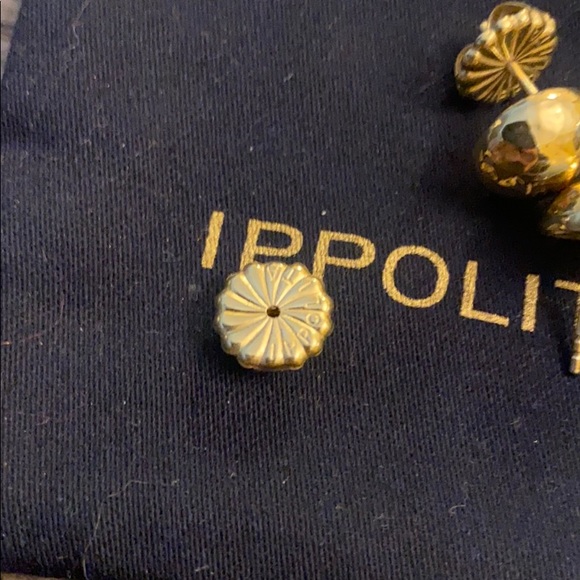 Ippolita gold glamazon earrings hammered 18k - Picture 2 of 5